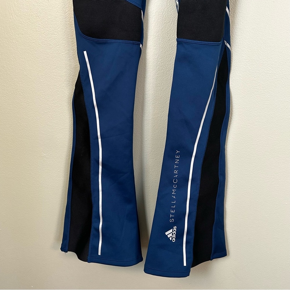ADIDAS BY STELLA MCCARTNEY Knitmix Flare Leggings xs blue moto‎ pants - Picture 9 of 14